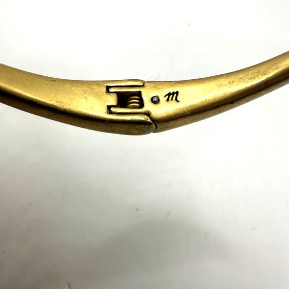 Madewell Arrow Moon Stone Round Hinge Bracelet Western Gold Plated Boho - Picture 7 of 10